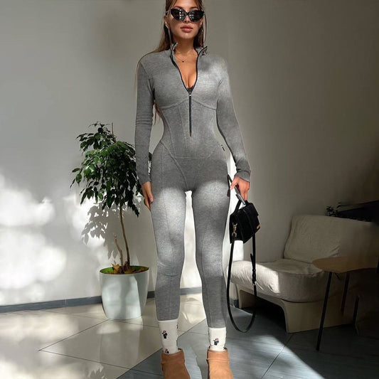 Sleek Zippered Jumpsuit