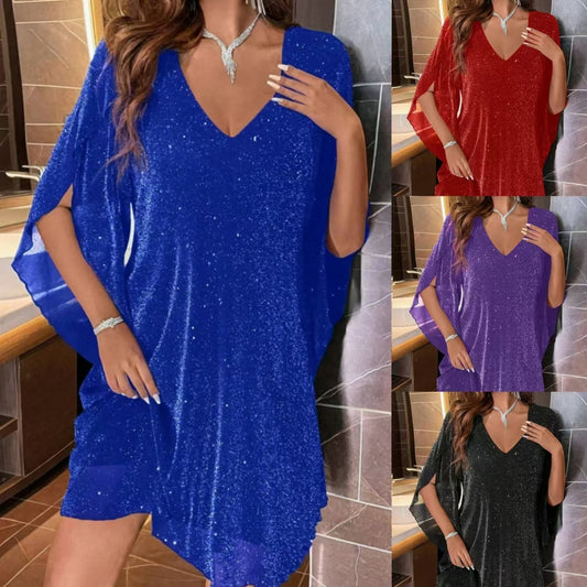 Women's Sequin Mid-Length Casual Dress