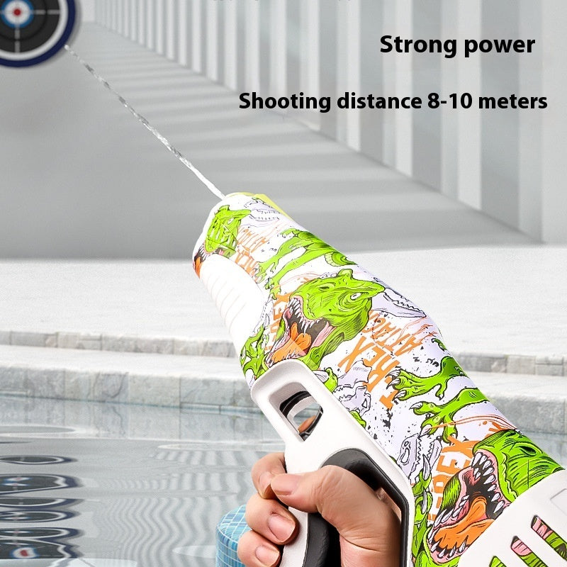 🦖💦 Dinosaur Electric Water Gun – Automatic Water-Absorbing Waterproof Water Blaster Toy for Kids & Outdoor Play