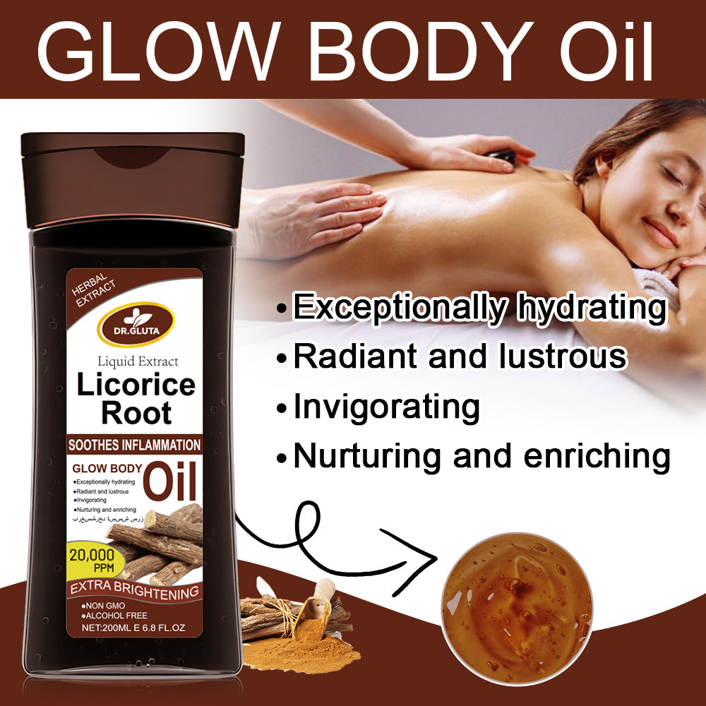 Licorice Root Oil Herbal Extract Liquid Extract Whitening Body Oil Extra Brightening Skin Care 200ml