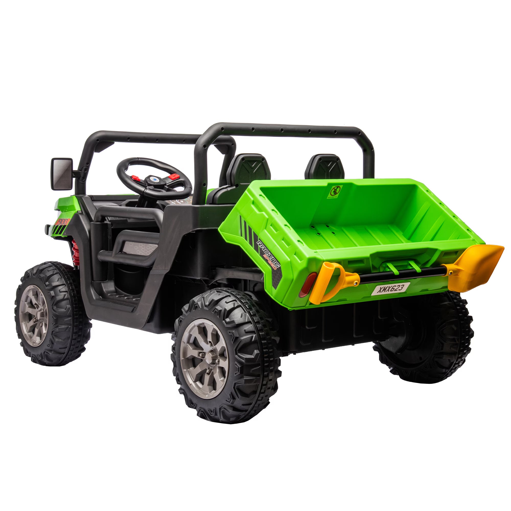 🚚 24V Kids Ride-On Dump Truck – 2-Seater UTV with 2×200W Motors, Working Dump Bed, Shovel & Parent Remote Control