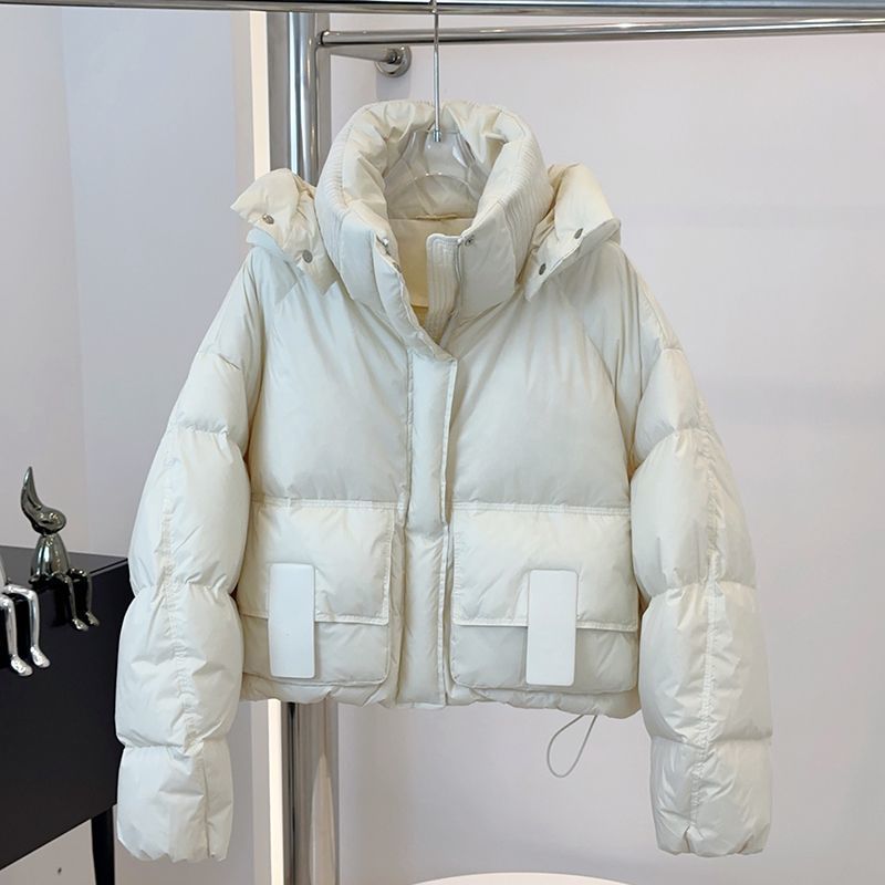 Cozy White Duck Down Puffer Coat