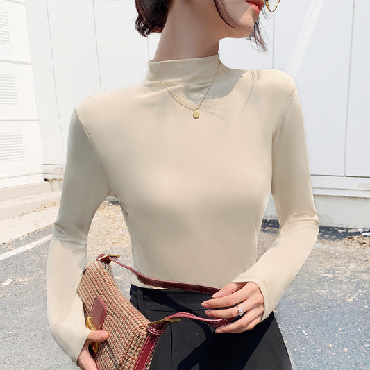 Nine Colors Half Turtleneck Bottoming Shirt for Women