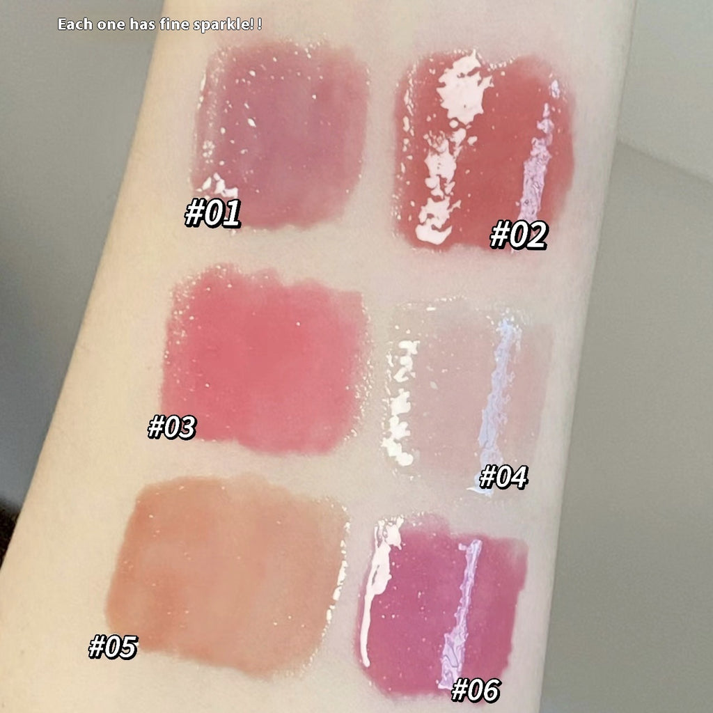 Garden Mirror Water Lip Gloss – Hydrating Solid Lip Lacquer Glossy Lipstick 💄✨