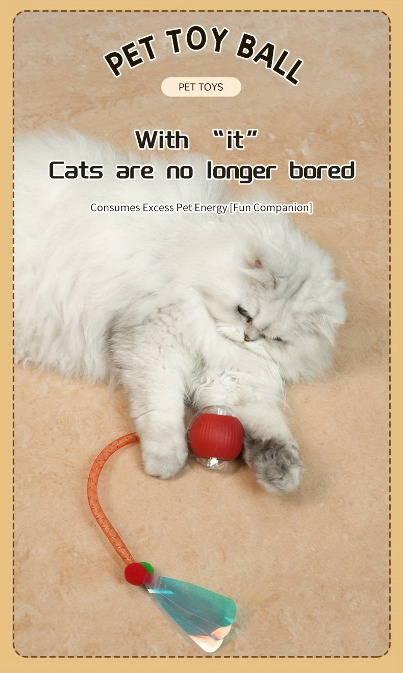 Interactive Cat Toy Ball with Automatic Movement & Obstacle Avoidance