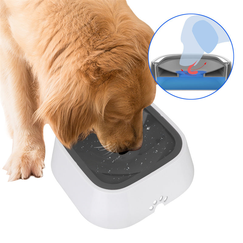 1.58 qt. Cat Dog Water Bowl Carried Floating Bowl Anti-Overflow Slow Water Feeder Dispenser Pet Fountain ABS&PP Dog Supplies