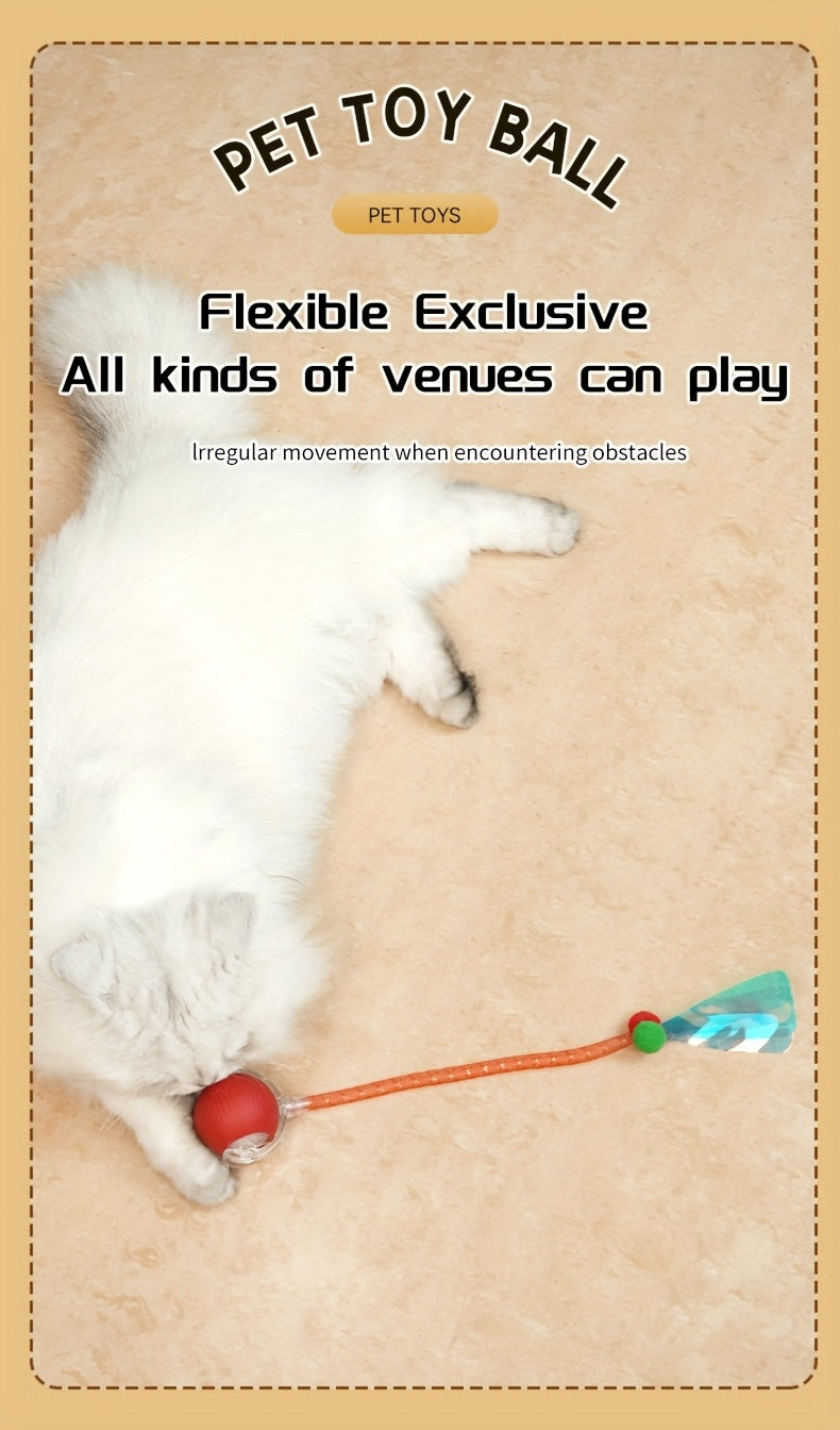 Interactive Cat Toy Ball with Automatic Movement &amp; Obstacle Avoidance
