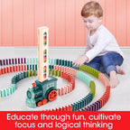 Domino Train Toys Baby Toys Car Puzzle Automatic Release Licensing Electric Building Blocks Train Toy G8Central.com