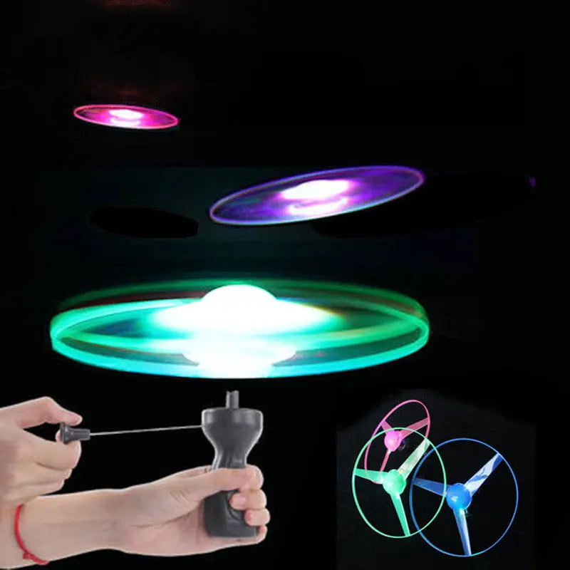 Pull String Luminous Flying Saucer Toy G8Central.com