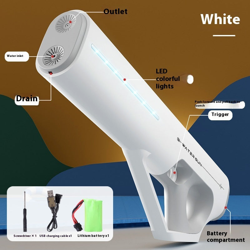 💦⚡ Automatic Water Feeding Pulse Electric Water Gun – High-Power Rechargeable Water Blaster Toy for Outdoor Fun