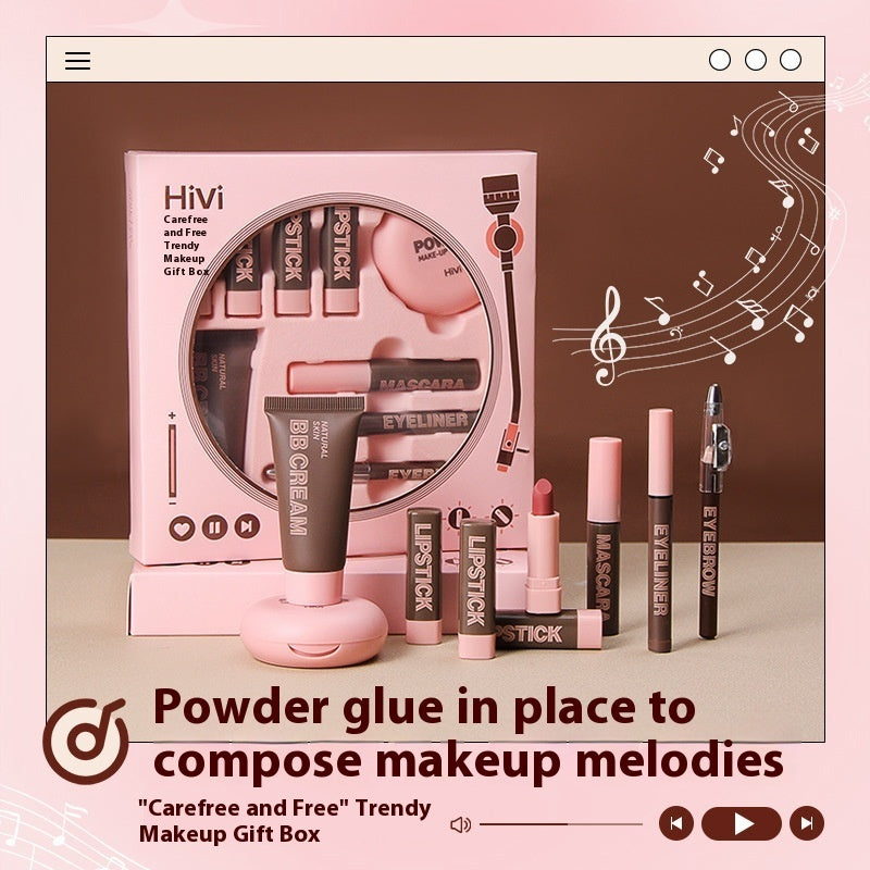 Lipstick Powder Beauty Gift Set – Complete Makeup Kit with Lipstick, Face Powder & Beauty Essentials 💄✨