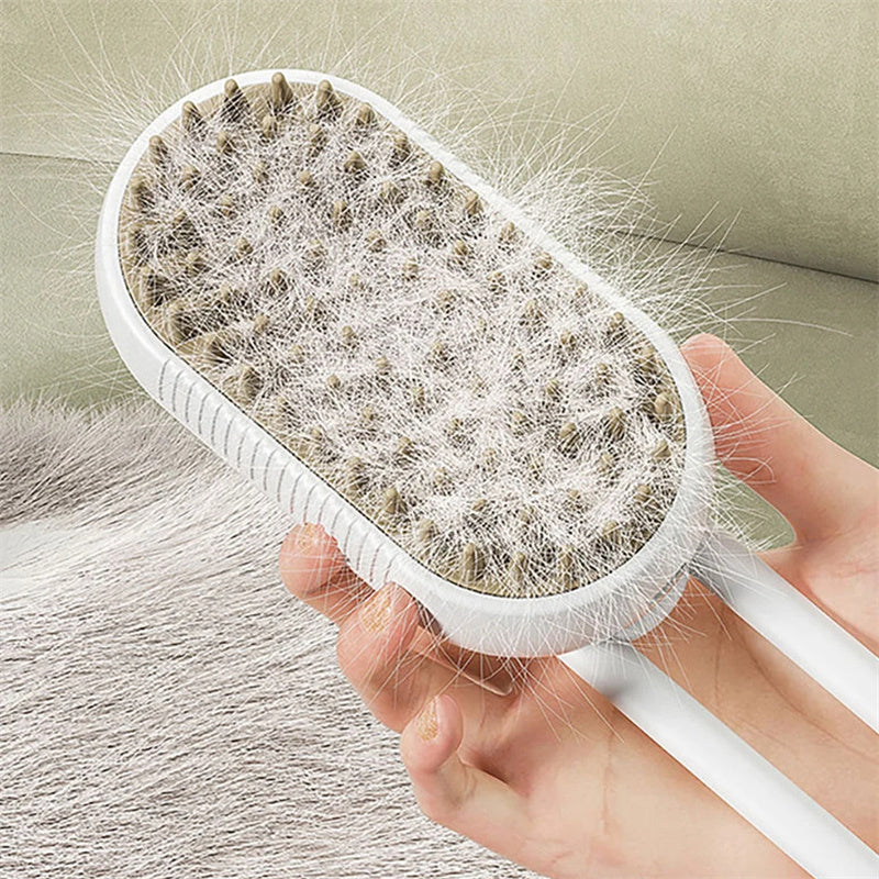 🐾✨ 3-in-1 Cat Steam Brush & Steamy Dog Brush | Electric Spray Pet Grooming Comb 💦 | Massage, Hair Removal & Deshedding Tool