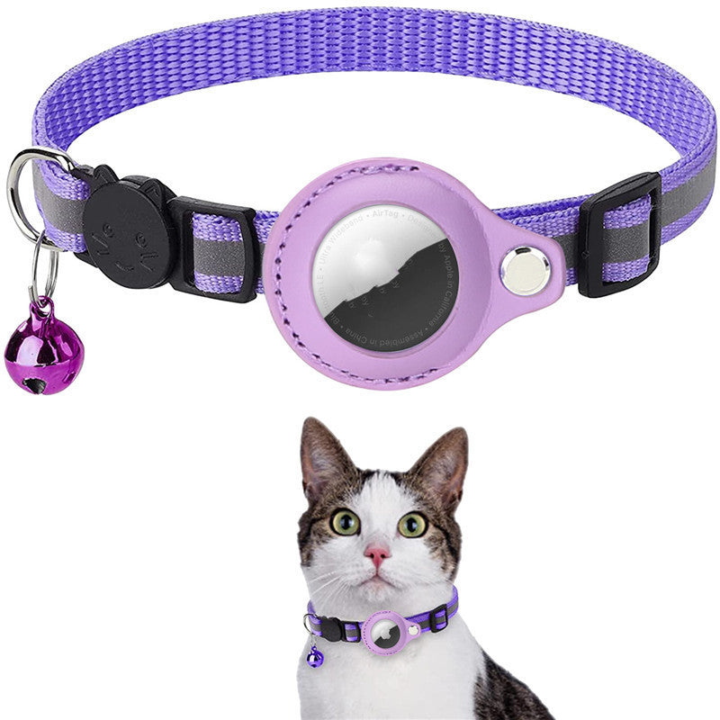 Reflective Collar Waterproof Holder Case For Airtag Air Tag Airtags Protective Cover Cat Dog Kitten Puppy Nylon Collar Red Yellow Purple Black Pink Orange Sky Blue