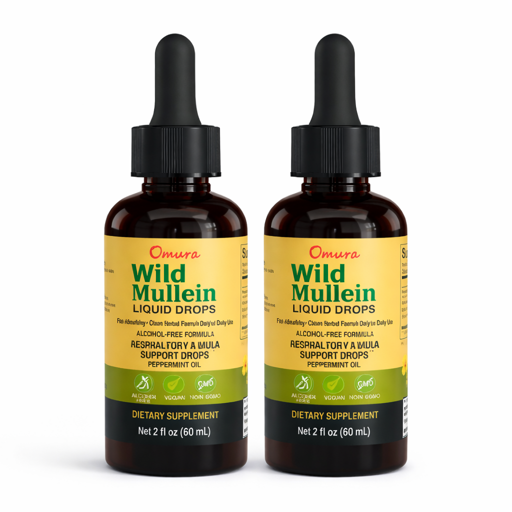 Mullein Liquid Drops 2oz 🌿 Alcohol-Free Herbal Extract for Respiratory Wellness & Daily Herbal Support G8Central