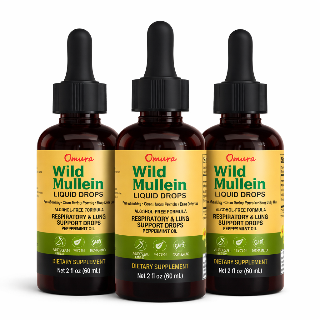 Mullein Liquid Drops 2oz 🌿 Alcohol-Free Herbal Extract for Respiratory Wellness & Daily Herbal Support G8Central