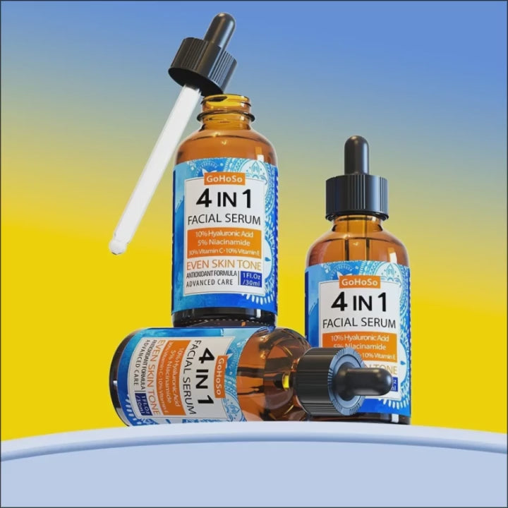 ENVISHA 4 In 1 Face Skin Care Serum Hyaluronic Acid Niacinamide Vitamin Anti-Aging Anti-wrinkle Deep Moisturizing Firming
