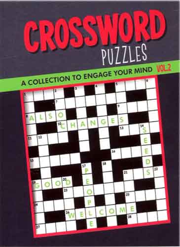 Puzzles Book | VISION ST Spiral Bound CROSSWORD Puzzles Digest Size | 2-Titles