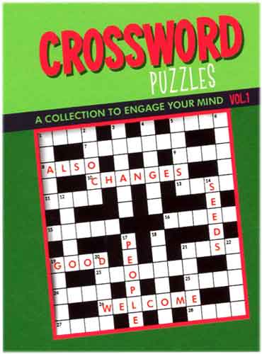 Puzzles Book | VISION ST Spiral Bound CROSSWORD Puzzles Digest Size | 2-Titles