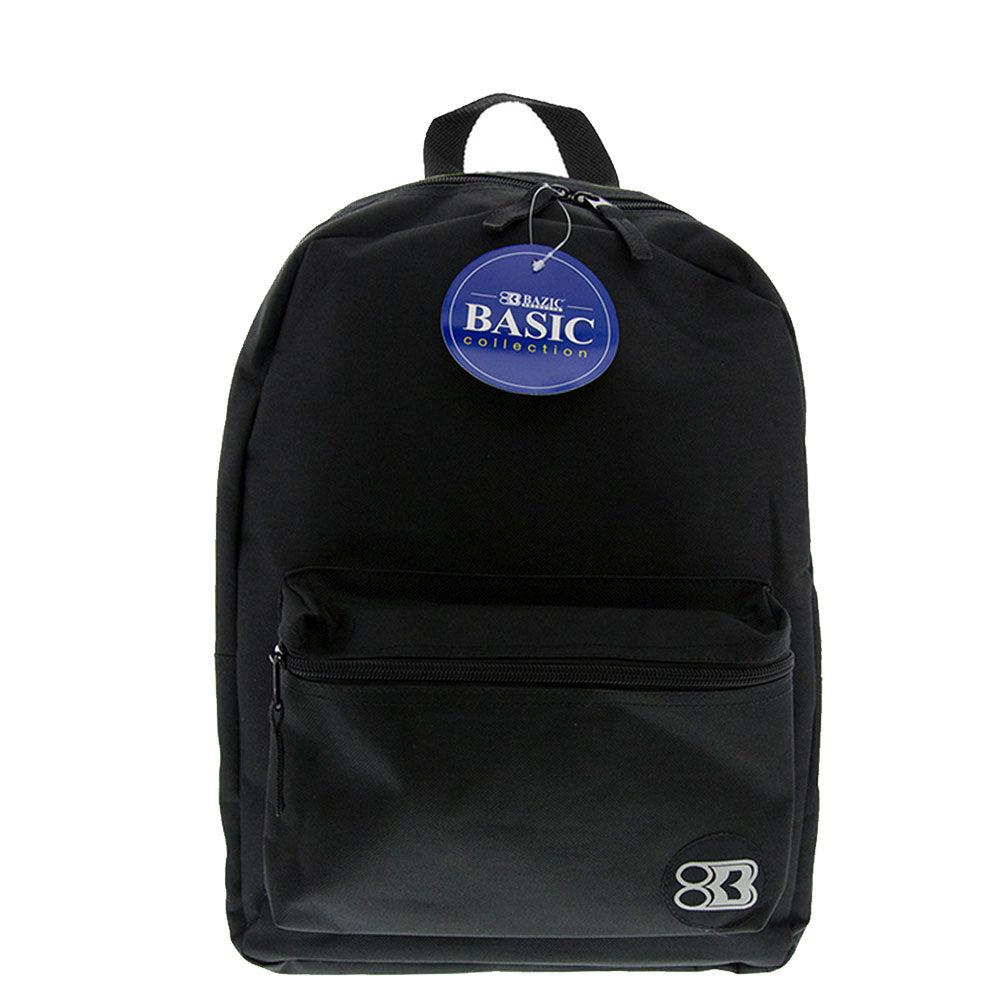 Simple School Backpack 16 Inch | Black