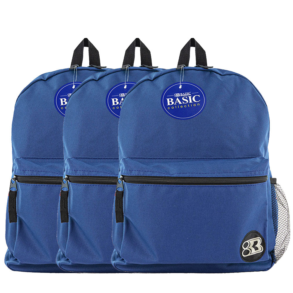 Simple School Backpack 16 Inch | Blue