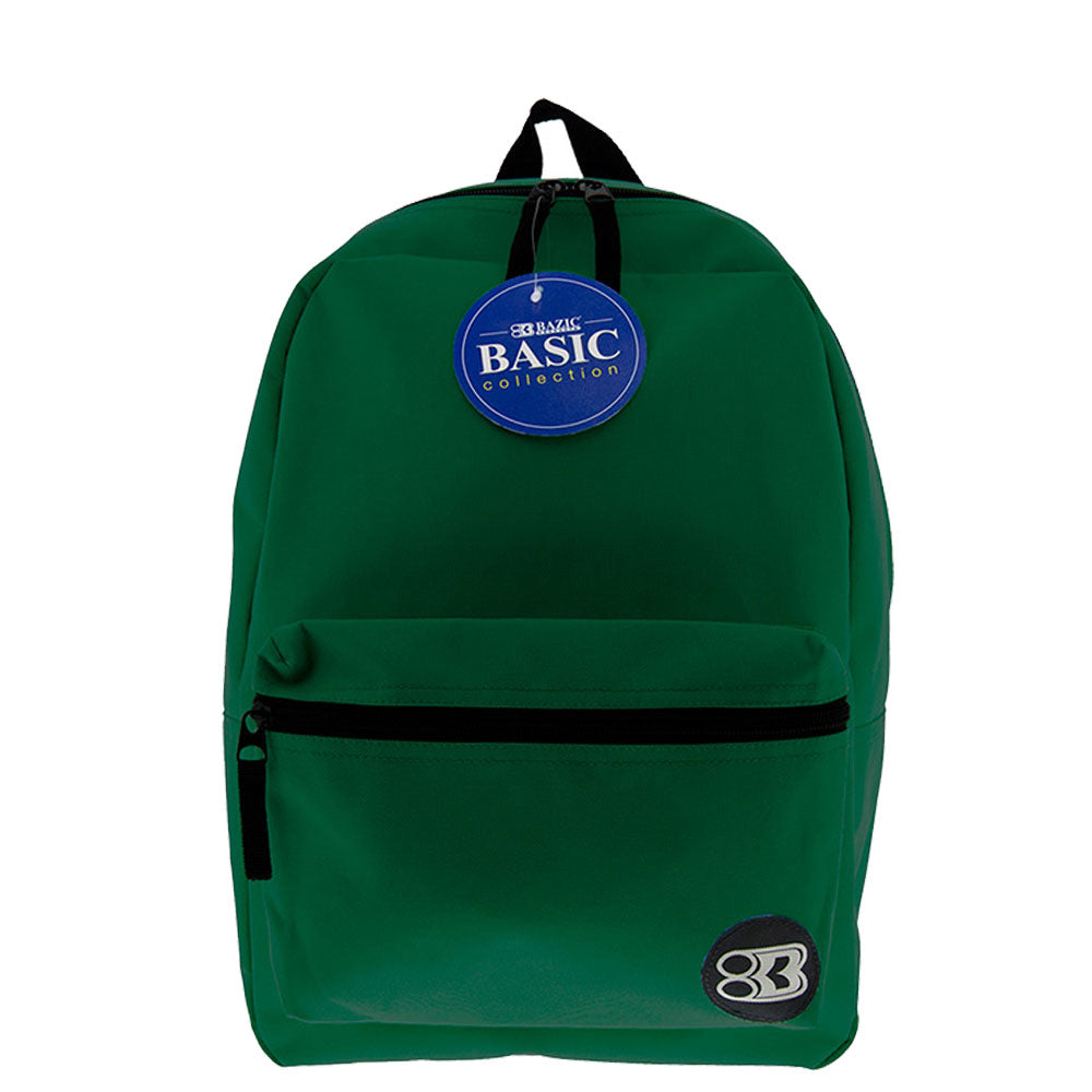Simple School Backpack 16 Inch | Green