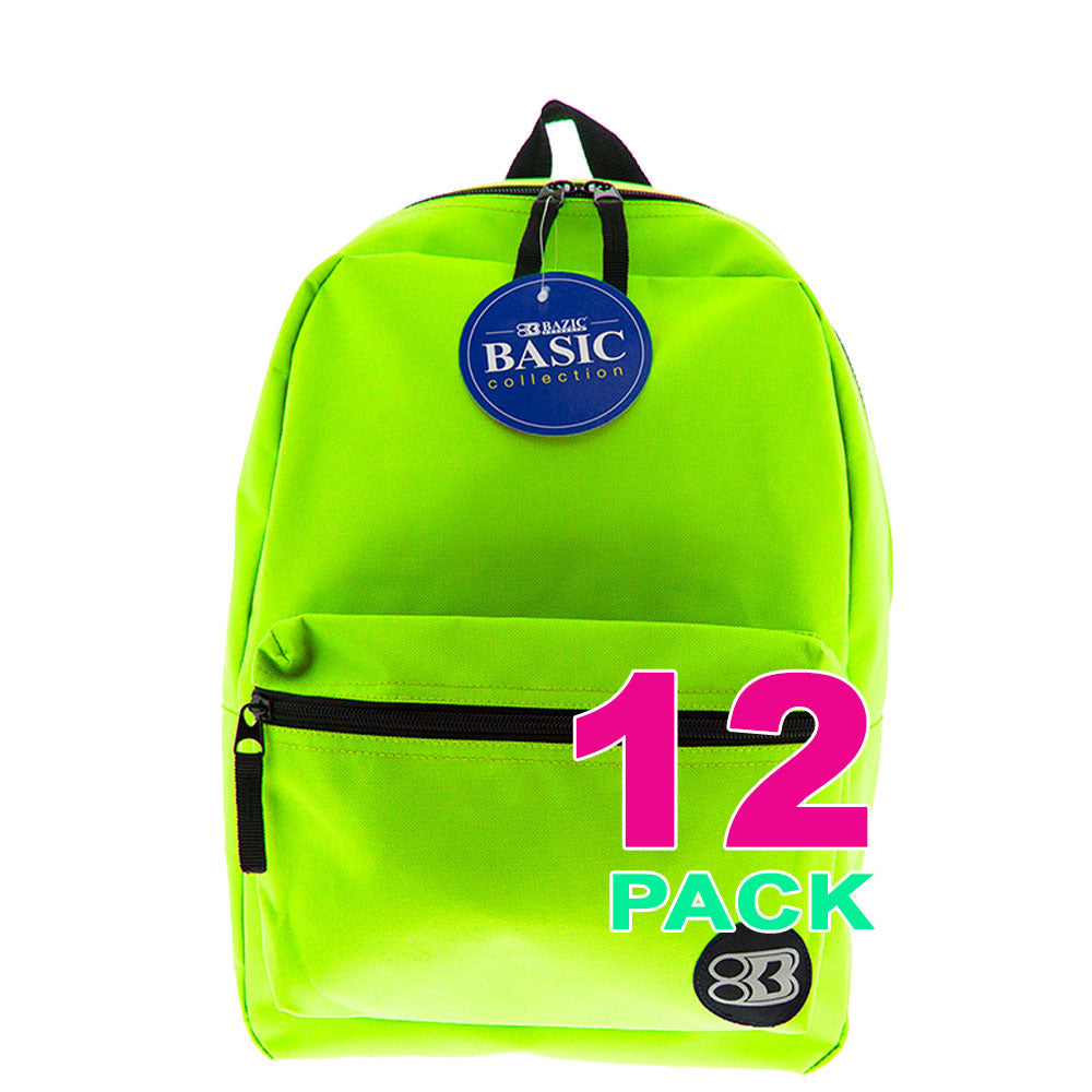 Simple School Backpack 16 Inch | Lime