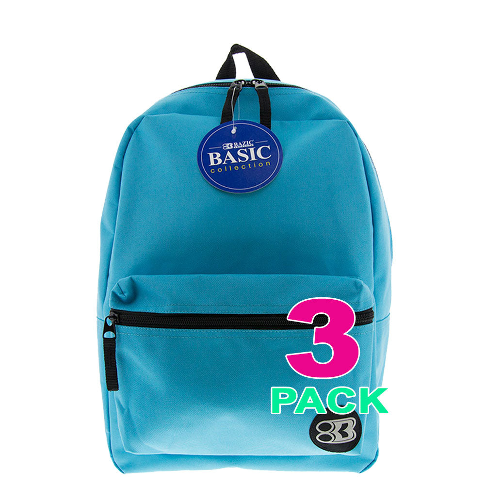 Simple School Backpack 16 Inch | Cyan