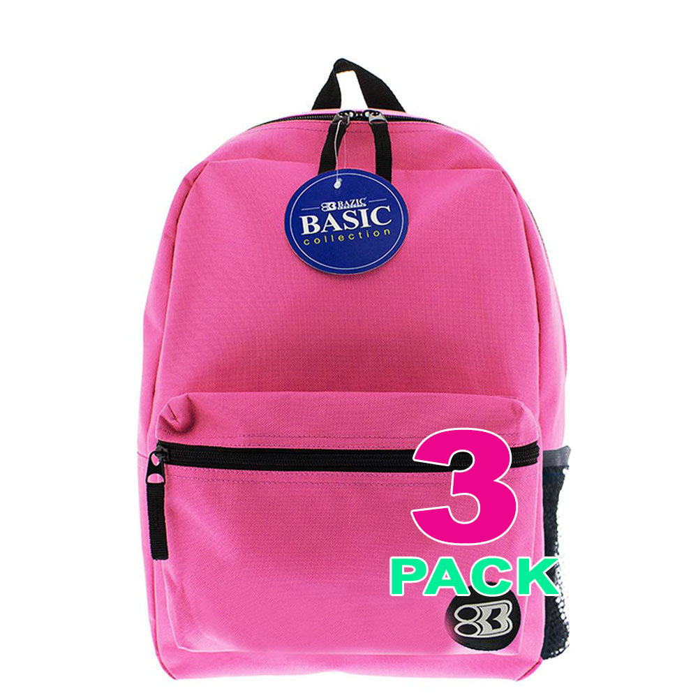 Simple School Backpack 16 Inch | Fuchsia