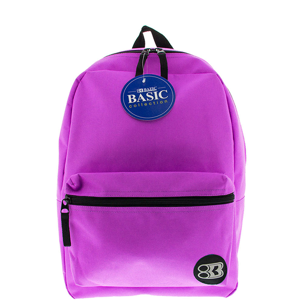 Simple School Backpack 16 Inch | Purple