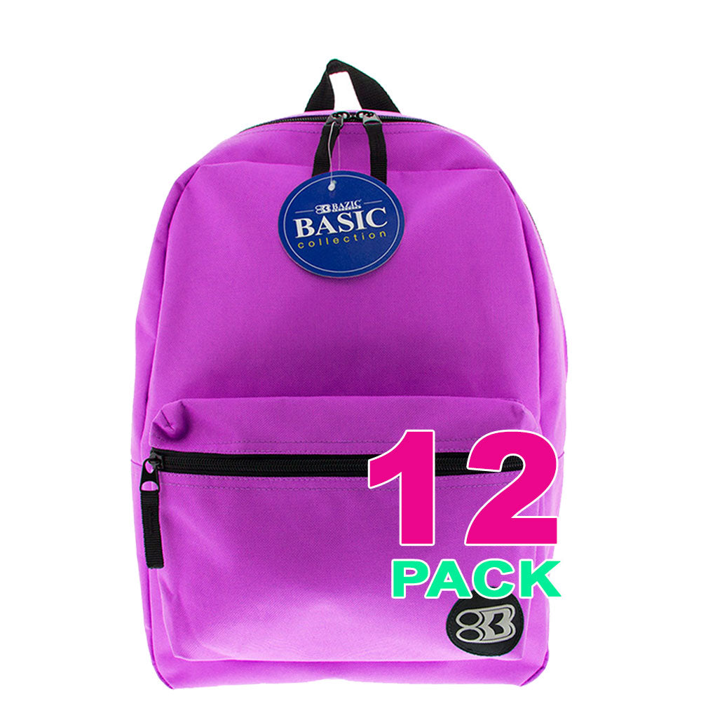 Simple School Backpack 16 Inch | Purple