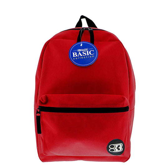 Simple School Backpack 16 Inch | Burgundy