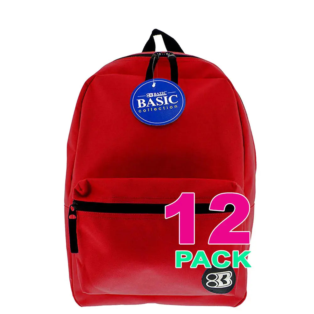 Simple School Backpack 16 Inch | Burgundy G8Central