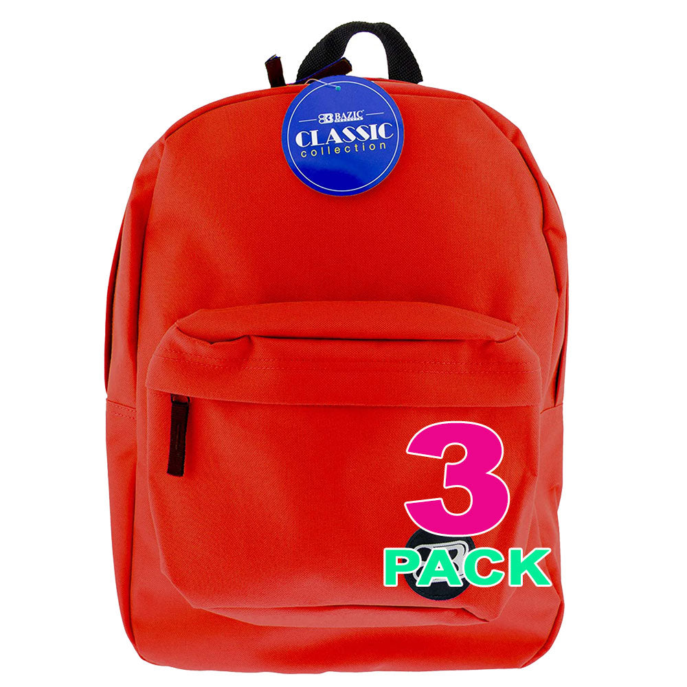 Classic Backpack 17 Inch | Red