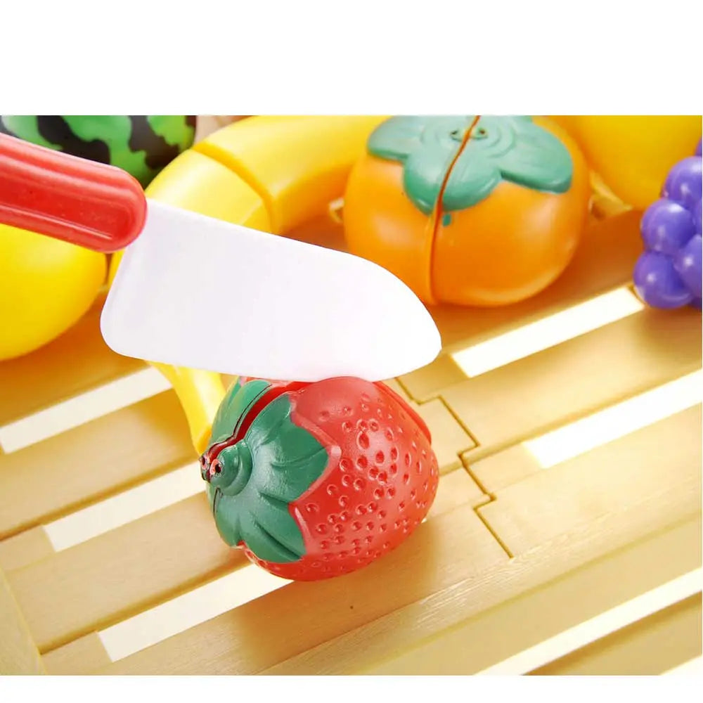Kitchen Cutting Fruits Crate Pretend Food Play Set G8Central