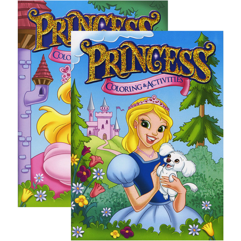 PRINCESS FOIL & EMBOSSED Coloring & Activity Book | 2-Title.