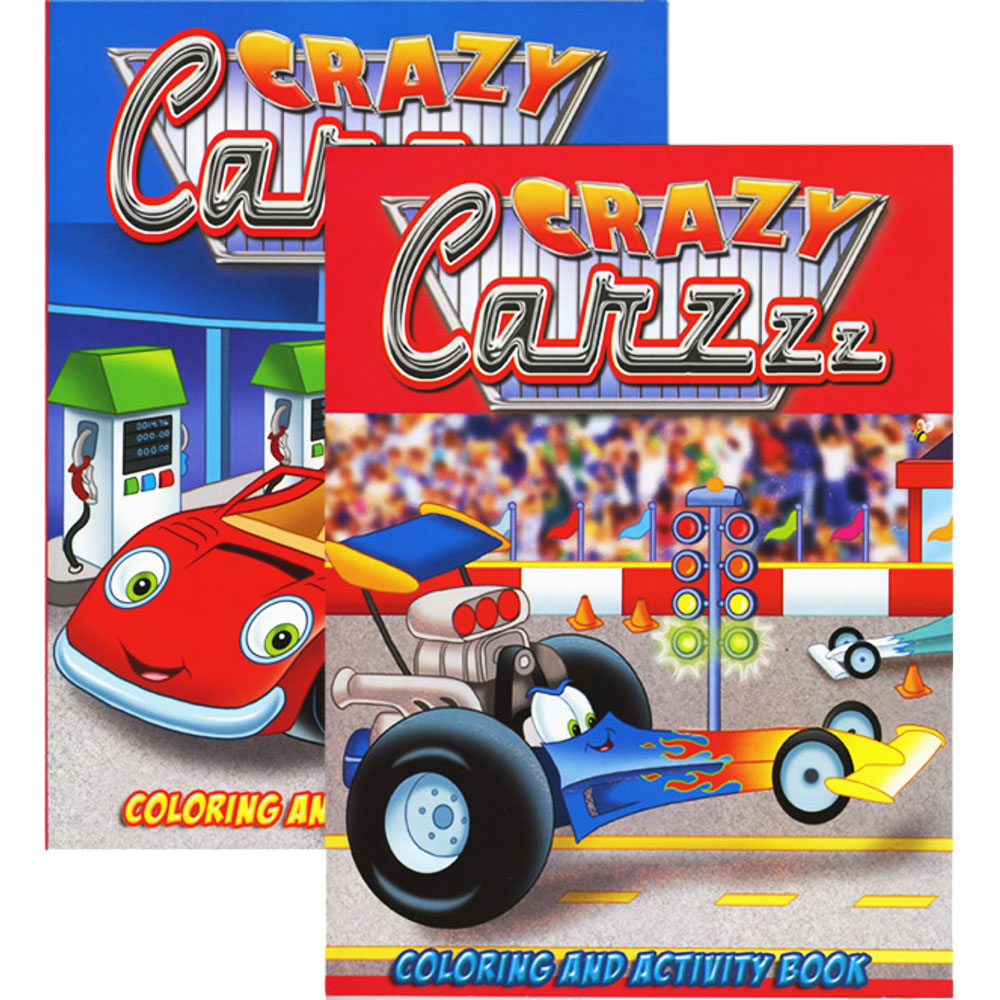 JUMBO CRAZY CARZZZ Coloring & Activity Books | 2-Titles.