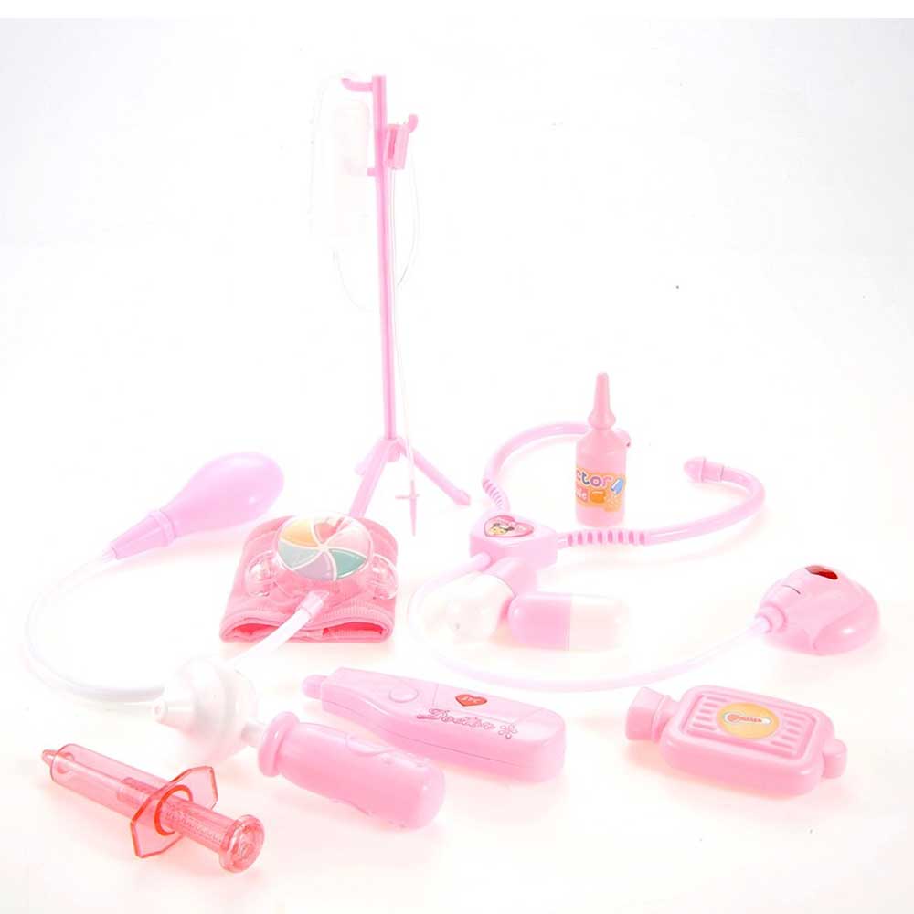 Doctor Nurse Medical Kit Playset for Kids | Pink