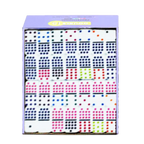 🎲 Double 15 Professional Dominoes Set – 136 White Tiles with Color Dots G8Central