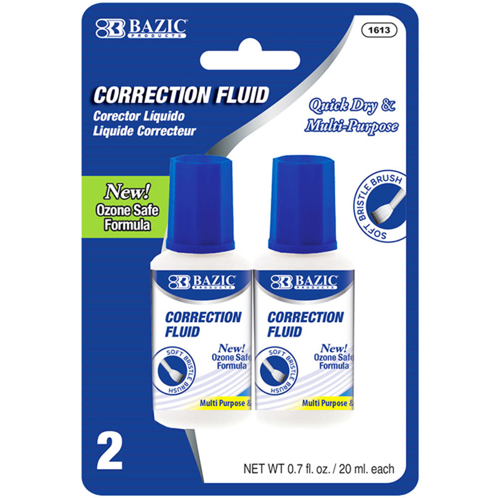 Correction Fluid (2/Pack) | 0.7 FL OZ (20 ml).