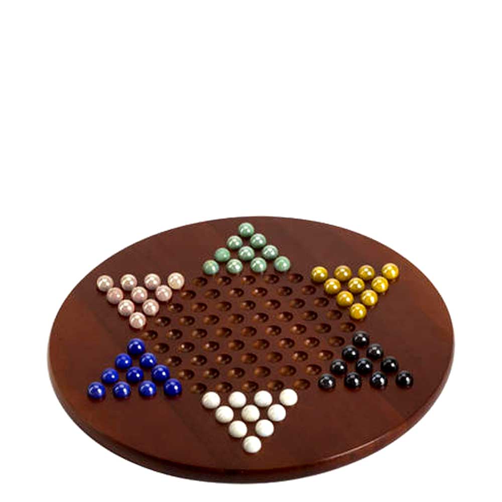 Jumbo Chinese Checkers with Color Marbles