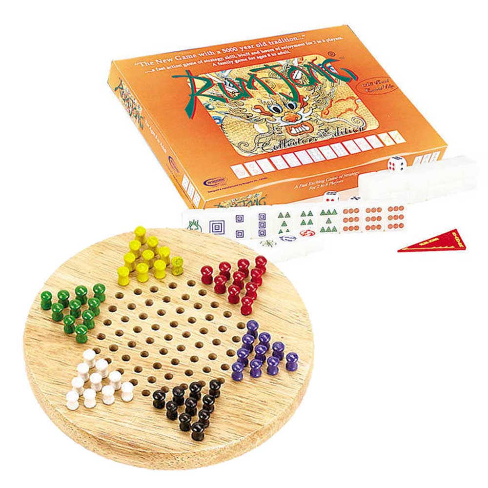 Chinese Checkers &amp; Rum Jong Game Set G8Central