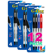 Assorted Color G-Flex Oil-Gel Ink Pen, Soft Barrel Grip | 4 Ct