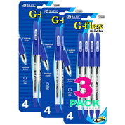 Blue Color G-Flex Oil-Gel Ink Pen, Soft Barrel Grip | 4 Ct