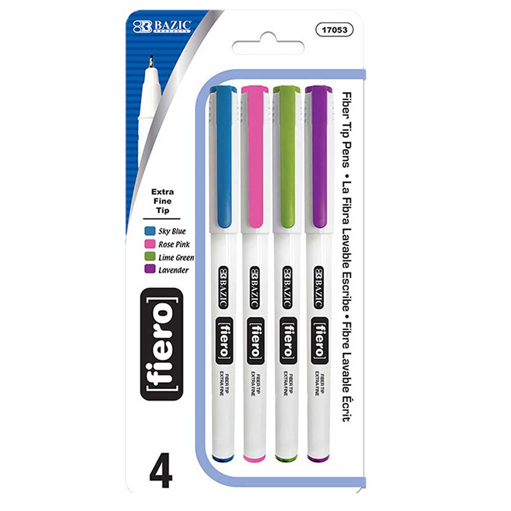 Fiero Fancy Color Fiber Tip Pen | 4 Ct