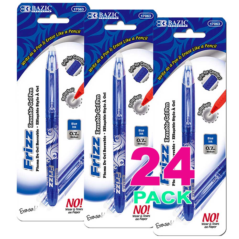 Gel Pen Frizz Blue Erasable with Grip