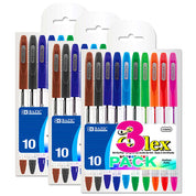 Pens 10 Color Dazzle Color G-Flex Oil-Gel Ink Pen, Soft Barrel Grip | 10 Ct - g8central.com