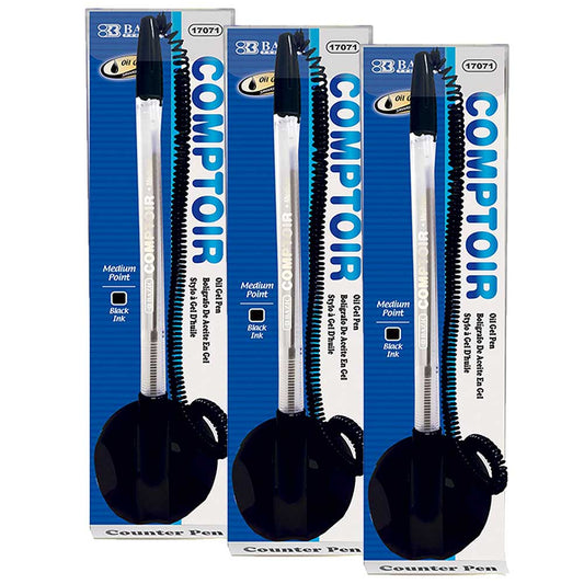 Comptoir Oil Gel Ink Counter Pen, Adhesive Base & Flexible Plastic Coil Chain