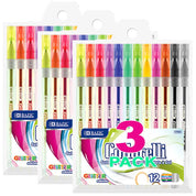 12 Glitter Color Collorelli Gel Pen, Rollerball Point Macarons Glitter Colors | 12 Ct
