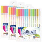 Pens 12 Pastel Color Collorelli Gel Pen, Rollerball Point Macarons Glitter Colors | 12 Ct