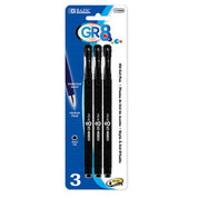 Pens GR8 BLACK Color Oil Gel Ink, Rubberized Matte Barrel | 3 Ct